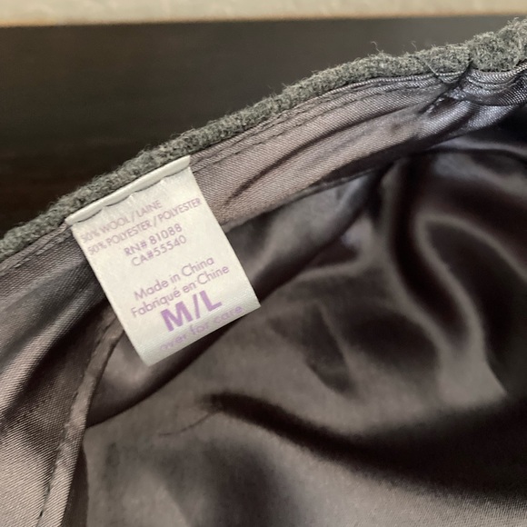 Gray Cadet Cap Fashion Hat with bow - Picture 7 of 7